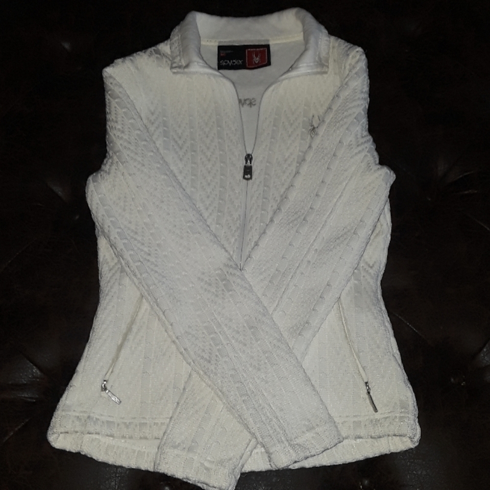Nwot spyder cable knit zip up sweater